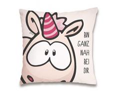 NICI 43249 Coussin en Coton Motif Licorne Theodor Bin Dir Multicolore 37 x 37 cm