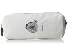 Katara 1800 Trousse à Crayons Rangement de Stylos, Fineliners - Étui à Crayons École / Bureau Motif Vélo Ancien, Blanc