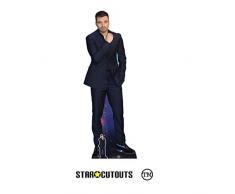 Star Cutouts Ltd CS813 Sebastian Stan Découpe de table en carton Taille réelle Cadeau pour les fans Multicolore Hauteur 184 cm Largeur 66 cm