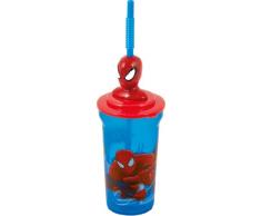 BBS 122322 Ultimate Spider-Man Verre 3D avec Paille 42 cl