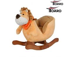 TORRO 3199902513 – Super Jolie Baby Cheval à Bascule, King Lion Musique et siège