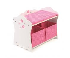 CHIC 2000 Table à Langer Bayer nbsp;pour poupée au Design Fiori Bianco avec Rangement