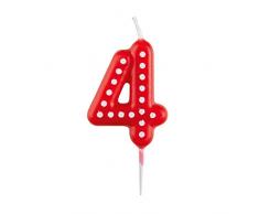 amscan - 9900914 - Bougie numérique 4