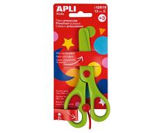 Apli Kids 12815 Ciseaux préscolaires vert - lame en plastique de 13 cm