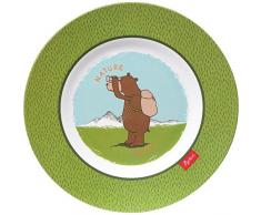 Sigikid – 24765 Forêt Grizzly Assiette en mélamine, X 21,5 X 0,5 cm
