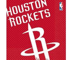 NBA Houston Rockets 7AM513608 Serviette de Table 33 x 33 cm (Total 16 pièces), Multicolore