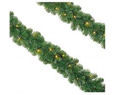 Edelman Norton 8718861634808 Lot de 2 guirlandes et Guirlande à LED Vertes à Piles Multicolore