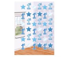 amscan International First Birthday Boy guirlandes décoratives à Suspendre, Lot de 6