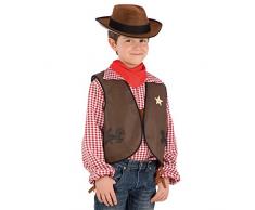 Carnival Toys - 6664 - Lot de déguisement, costume de cow-boy, pour enfant avec gilet, chapeau et mouchoir
