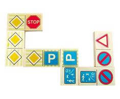 Hess Jouet en Bois 14951 Domino en Bois, des transports caractères