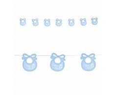 Widmann Bavoir bébé azur - Guirlande de fête - 2,75 m - Accessoire de déguisement