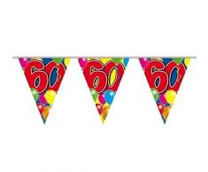 Folat Guirlande Ballons 60 Ans-10 mètres, 04548, coloré, Costumes