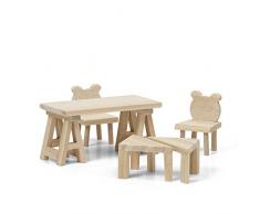 Lundby 60-9064-00 DIY Table + chaises Multicolore