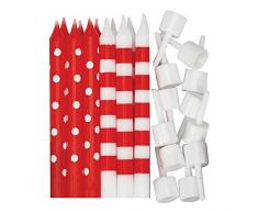 Amscan 9902305 Bleu dégradé Couleur Bougies avec Support