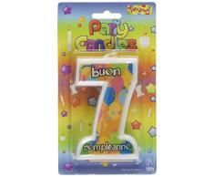 Givi Italia dherbe factice Numéro 7 Jumbo Bougie, Multicolore, 10.5 cm