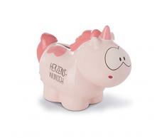 NICI 42519 Tirelire en Forme de Licorne Merry Heart Rose 7,5 x 12 x 16,5 cm