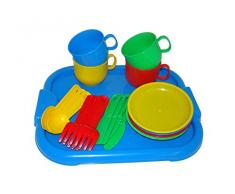 Polesie Polesie54708 Jiffy Service de Table et Plateau pour Quatre Jouet