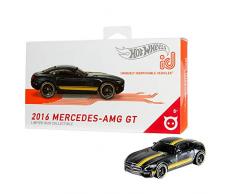 Hot Wheels id voiture 2016 Mercedes AMG GT avec puce NFC intégrée, identification unique, échelle 1/64, jouet pour enfant, 8 ans et plus, FXB15