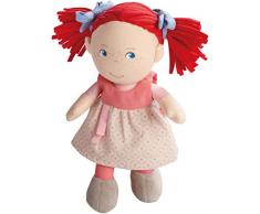 HABA 5737 - Poupée Mirli - 20 cm - Première poupée bébé à queue de cochon rouge pour les enfants de 6 mois et plus