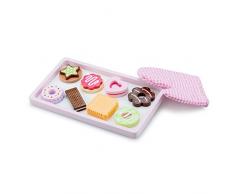 New Classic Toys - 10625 - Jeu Dimitation - Cuisine - Plateau Biscuits et Gant de Four - 10 Pièces