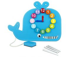 WOOMAX Colorbaby 42743 Horloge et Tableau en Bois