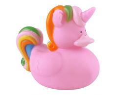 eBuyGB 1317311–4 Licorne Canards en Caoutchouc Enfants Jouet de Bain éclaboussures deau, Rose