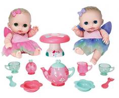 JC TOYS – Poupée Corps en Caoutchouc. 2 Munecas Robe fée. avec Jeu Te et Table., Multicolore (16957)