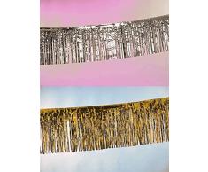 Folat Guirlande à Franges Unie Argenté 6 m