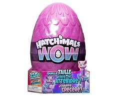 Hatchimals- Peluche Interactive Surprise Wow Jeu Enfant, 6046989, Modèle Aléatoire