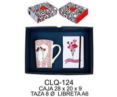 RM- Tasse Hearts et carnet Love,Que Je suis pour Vous. Set de Fournitures Scolaires (1)