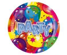 Amscan - 552521 - 8 Assiettes Balloon Party 2 Diamètre - 23 cm