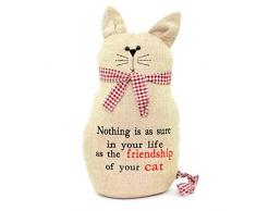 Gifts SHATCHI-877 Bloque de porte pour chambre denfant Marron Février Motif chat Marron Multicolore