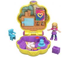 Polly Pocket Mini-Coffret L’Atelier de Peinture avec mini-figurine, surprises et accessoires, jouet enfant, GCN10
