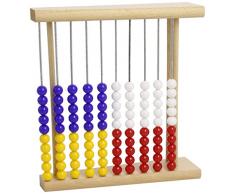 Boulier - 918 - Perles en bois et plastique - Bleu/jaune/rouge/blanc - 25 cm