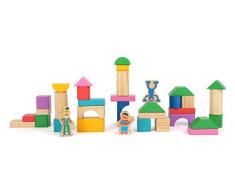 Small Foot- Sesame Street Blocs de Construction en Bois de la Marque, certifiés 100% FSC, pour Les Enfants de 12 Mois Jouets, 10970, Multicolore