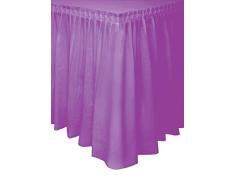 Unique Party - 50066 - Jupe de Table en Plastique - 4,2 m - Violet
