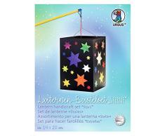 Ursus 2340099 Kit de Bricolage pour lanternes, lanternes et Couvercle et Fond en Carton Photo Noir 300 g/m² 14 x 14 x 20 cm, Multicolore