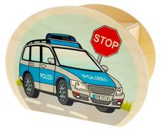 Hess 15209 – Tirelire en Bois avec clé, Police et Signe de Transport, Cadeau danniversaire ou Autres Occasions, env. 11,5 x 8,5 x 6,5 cm.