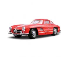 Bburago - 2043139 - Véhicule Miniature - Modèle À Léchelle - Mercedes Benz 300 Sl 1954 - Rouge - Echelle 1/18