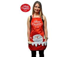 Sandy - Tablier velours paillettes Noel - Taille unique