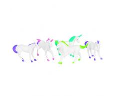 Unique Party 84754 - Jouets pour Pochette Cadeau - Licornes en Plastique - Sac de 8