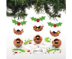 Baker AT231 Ross Kits de Boules de Noël Pudding (Paquet de 6) - Loisirs créatifs festifs pour Enfants