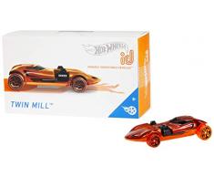 Hot Wheels id voiture Twin Mill avec puce NFC intégrée, identification unique, échelle 1/64, jouet pour enfant, 8 ans et plus, FXB52