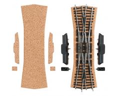 Noch 50424 en liège Track Lit Double Slip et Crossing Pluie Paysage modelage