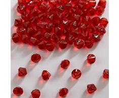 Folat Diamants de Table décoratifs Rouge 9mm