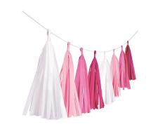 amscan 9904611 Guirlande à Franges Rose Vif