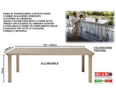 Scab Jardin Spa (SAB)- Taupe Table PER3 100x170/195/220cm, Multicolore, 123