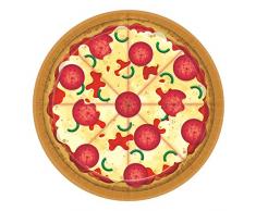 Amscan International 542017 papier et plastique Vaisselle, 18 cm plaque ronde Pizza Party