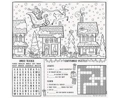 Unique Party 72871 72871 Lot de 8 sets de table colorés Motif Père Noël