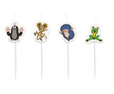 amscan 9902931 Lot de 4 Mini Bougies Chauffe-Plat Multicolore